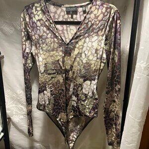 Ted Baker London Giadah V-Neck Long Sleeve Bodysuit
